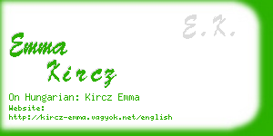 emma kircz business card